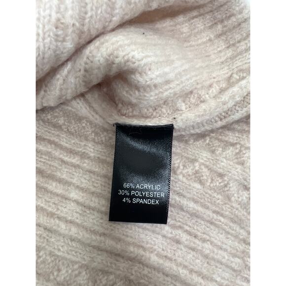 House of Harlow 1960 Revolve Fitted Ribbed Knit Sweater Midi Dress Beige Large - Picture 5 of 7